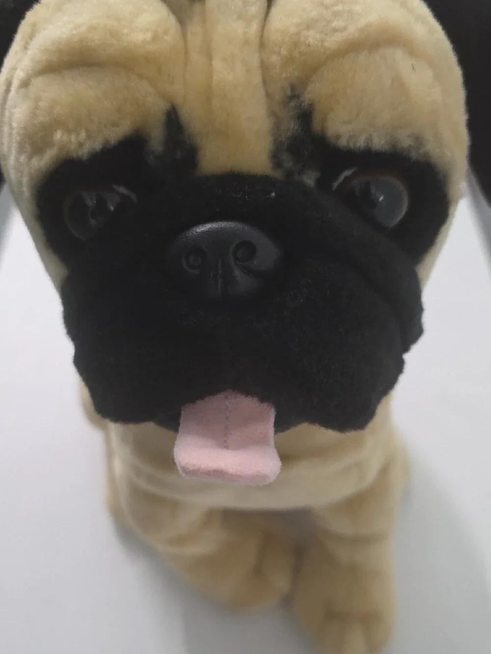Plush Pug Dog Toy - Tan and Black Soft Plush Puppy
